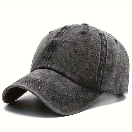 Baseball Cap Adjustable Solid Color Casual Hat Stretchy Fabric