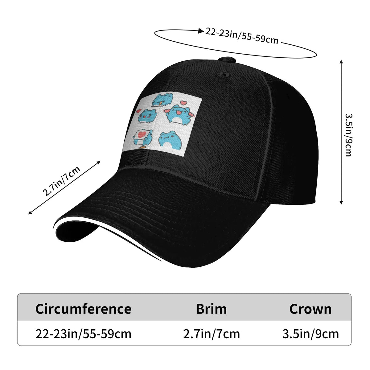 Comic cat bugcat capoo Cap Casual Baseball Caps