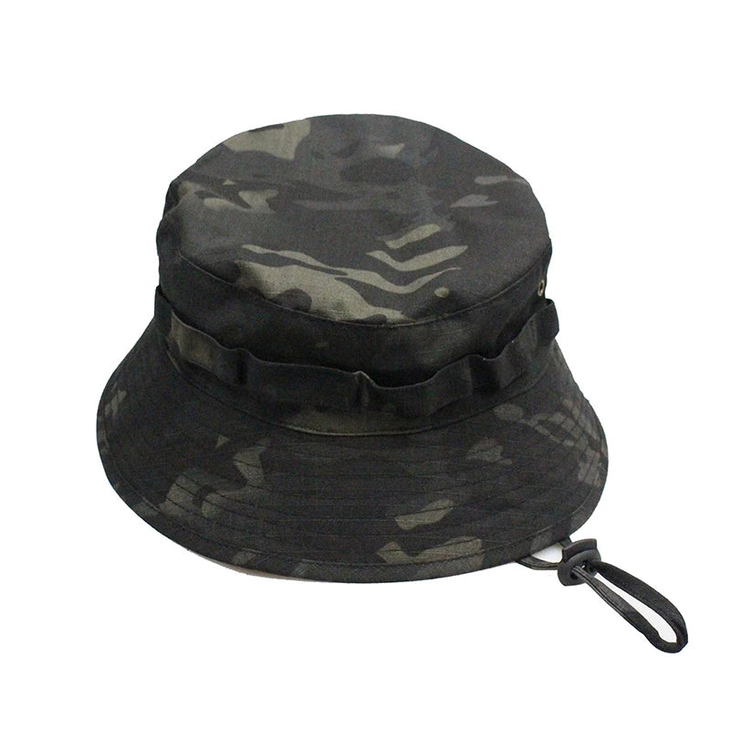 Men's Panama Hat Bucket Hat Tactical Sunscreen Camouflage Outdoor Travel Climbing