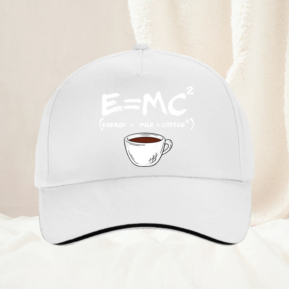 Formula Science Coffee E MC Equation Unisex Visors Hat Energy Milk Coffee Baseball Cap
