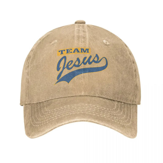 New Christian Team Jesus Denim Baseball Caps Snapback Sun Hat Women Men