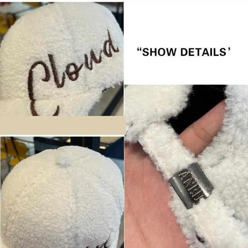 Autumn Winter Embroidery Letter Baseball Cap Cold Proof
