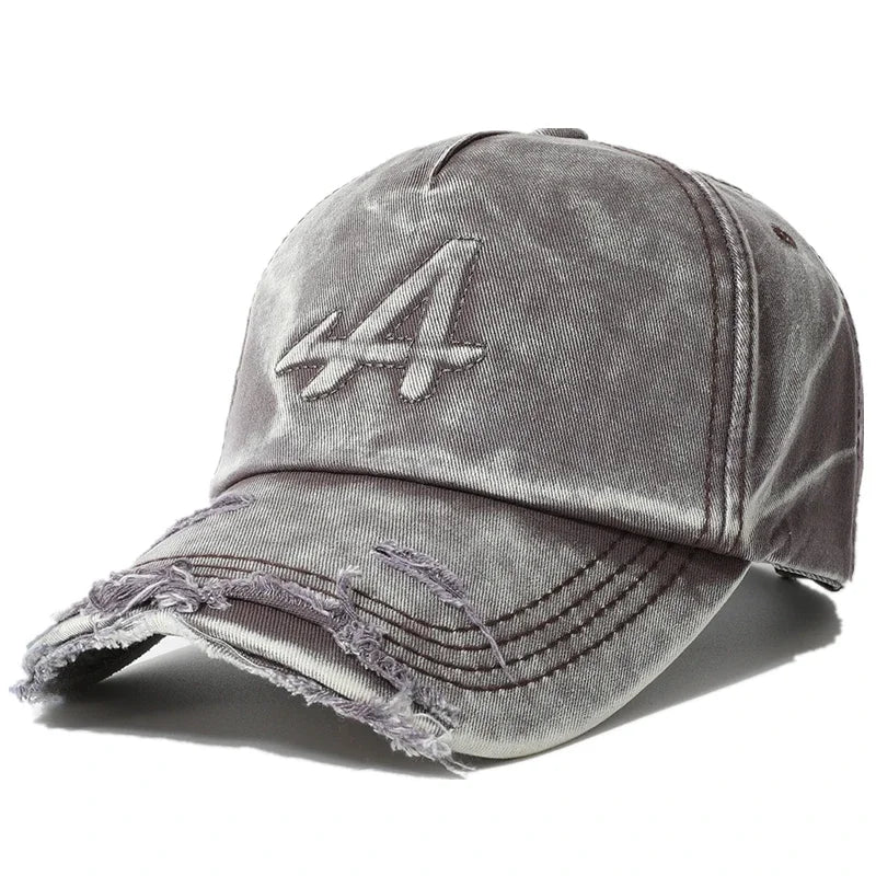 New Women Washed Cotton Cap Letter-A Embroidery Vintage Baseball Caps Female