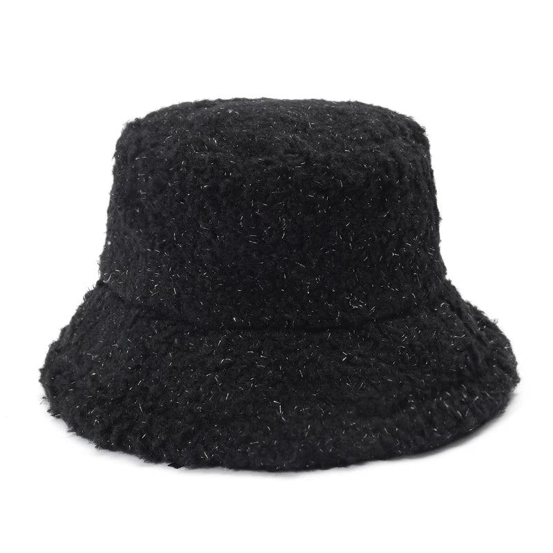 Autumn Winter Warm Hat Men Women Thick Plush Bucket Hat