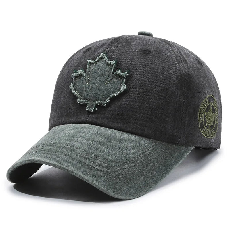 European And American Maple Leaf Retro Baseball