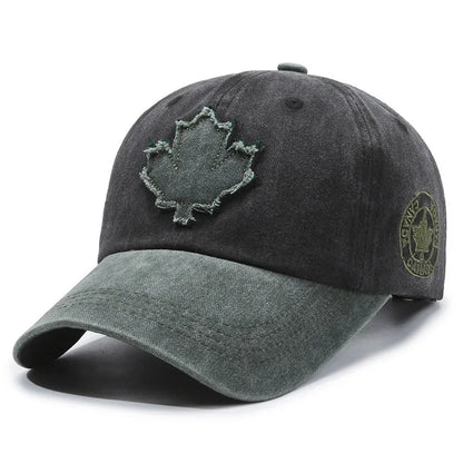 European And American Maple Leaf Retro Baseball