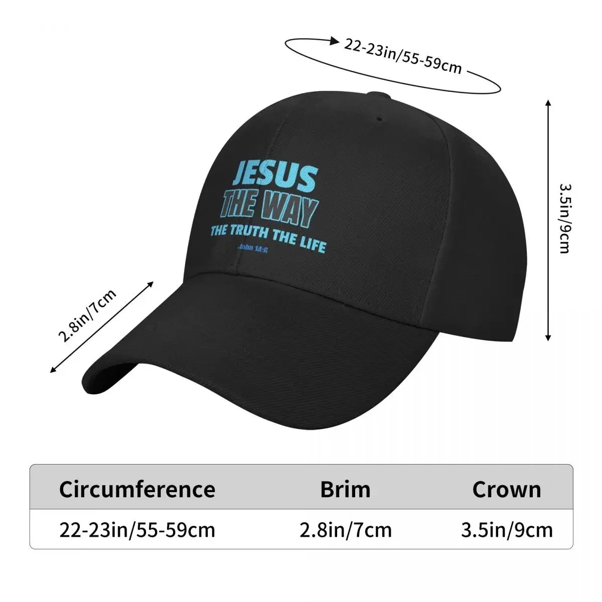 New Jesus The Way The Truth The Life John 14:6 Baseball Cap