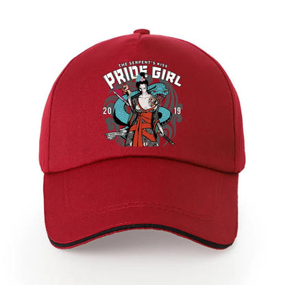 Summer Baseball Cap Solid Cotton Sun Hat Samurai Print
