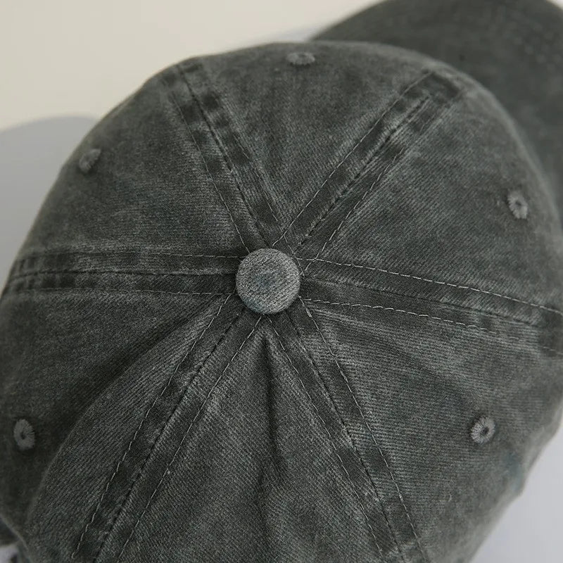 Fashion Washed Cotton Denim Baseball Caps Men Women