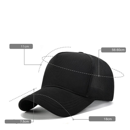 Solid Color Large Brim Flat Panel Hat Deepened Baseball Cap