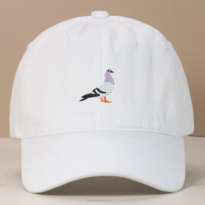Baseball Cap Suitable For All Seasons, Pigeon Embroidery Pattern, Men's And Women's Daily Casual Fashion