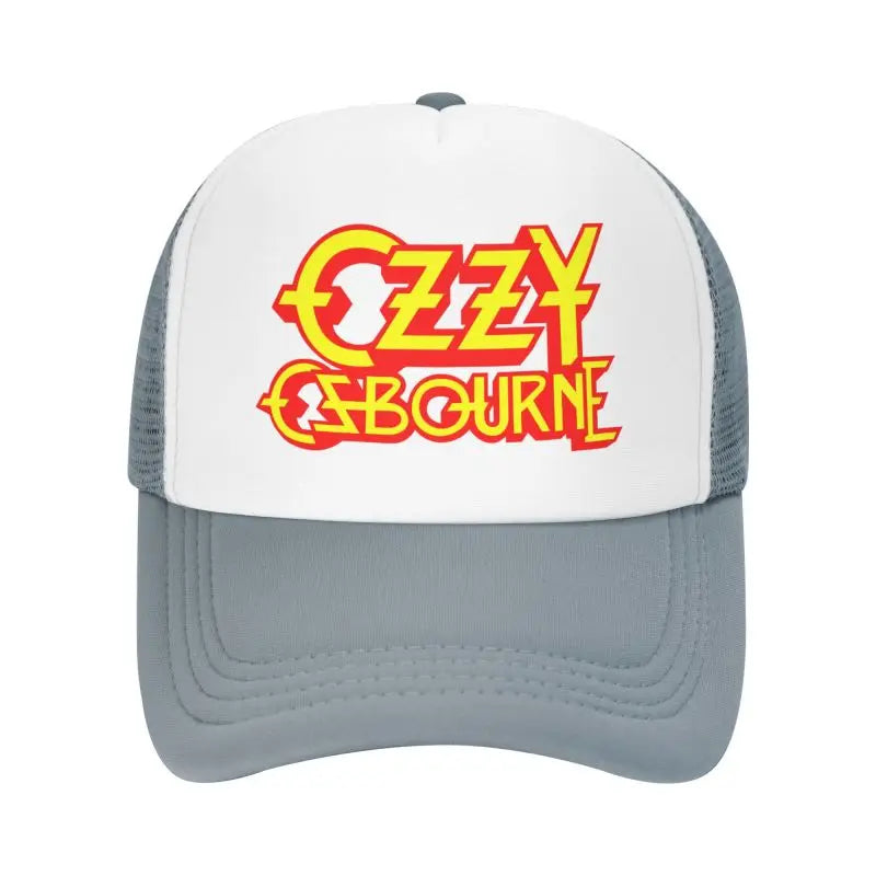 Custom Ozzy Osbourne Metal Hard Rock Print Mesh Baseball Cap