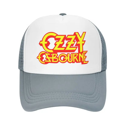 Custom Ozzy Osbourne Metal Hard Rock Print Mesh Baseball Cap