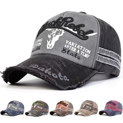 Vintage Letter Embroidered Baseball Cap