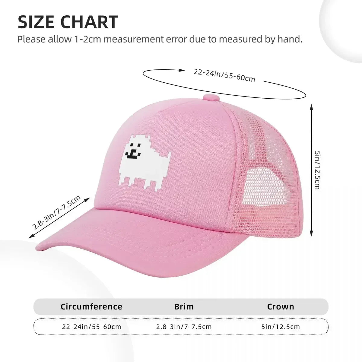 Undertale Annoying Dog Mesh Baseball Caps