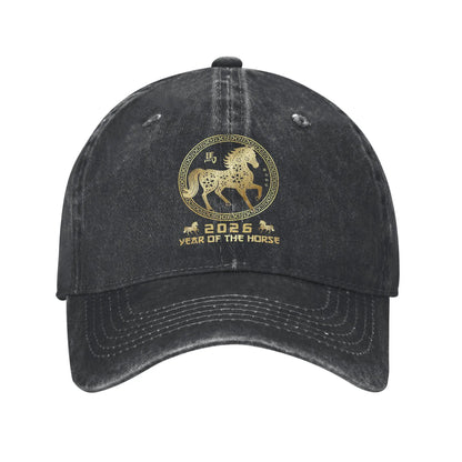 Year Of The Horse 2026 Chinese Lunar New Year Baseball Caps