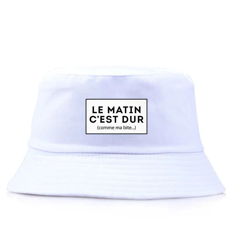 Le Matin C'est Dur Comme Ma Bite Reversible Bucket Hat