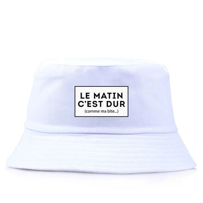 Le Matin C'est Dur Comme Ma Bite Reversible Bucket Hat
