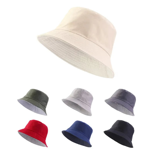 New Unisex Solid Foldable Bucket Hat Outdoor Sunscreen Hat Panama Bob Hip Hop Caps