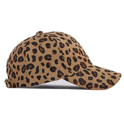 Women Winter Hat Leopard Pattern Corduroy Baseball Cap Men