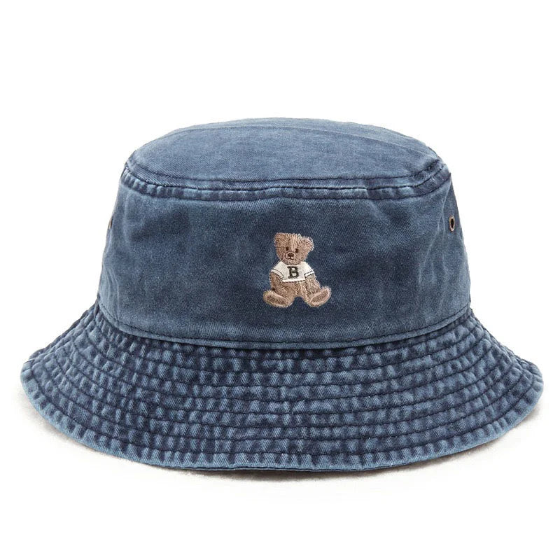Teddy Bear Design Plush Toy Inspired Cap Kids Bucket Hat