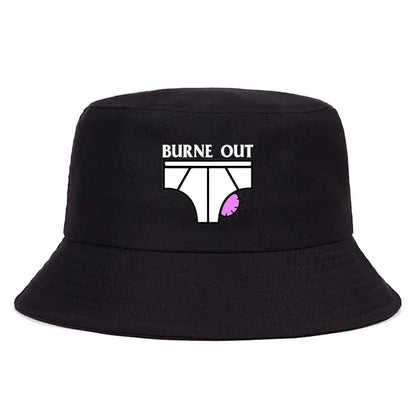 Adult Burne Out Summer Bob Fisherman Cap Woman Man Bucket Hats
