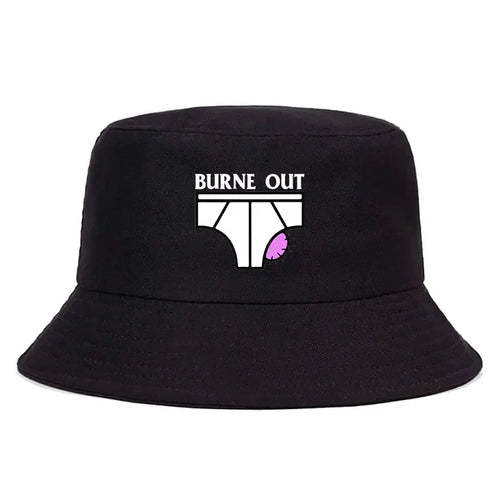 Adult Burne Out Summer Bob Fisherman Cap Woman Man Bucket Hats