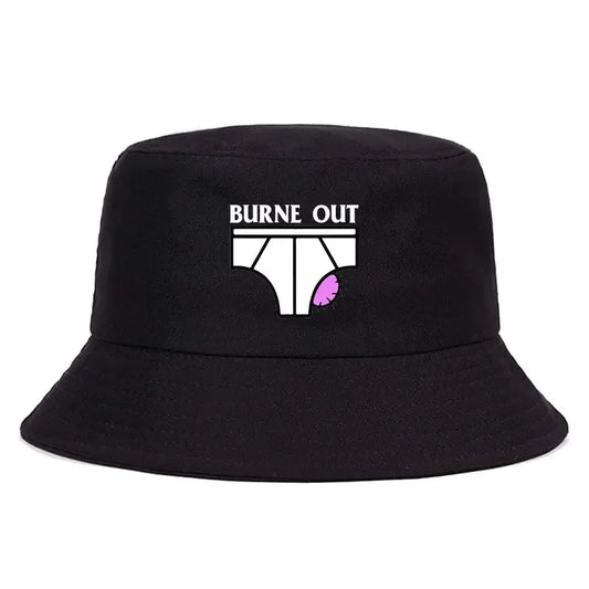 Adult Burne Out Summer Bob Fisherman Cap Woman Man Bucket Hats