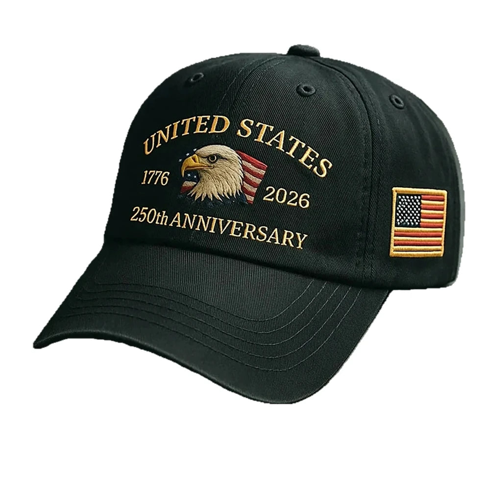 250th Anniversary Hat USA Patriotic Baseball Caps For Men Women