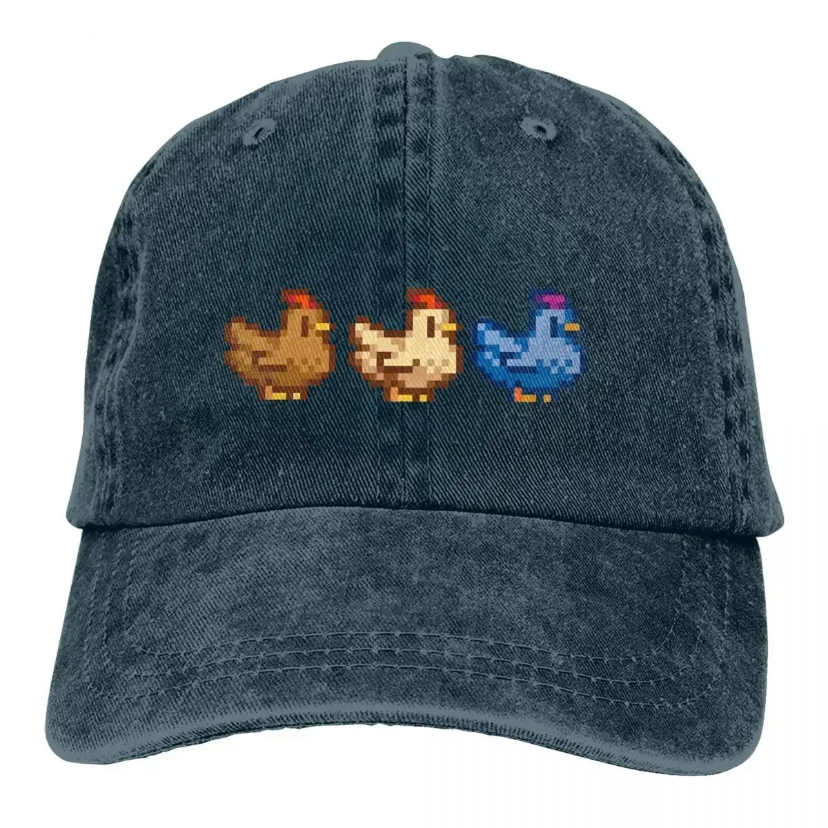 3 Chickens Baseball Cap Stardew Valley Game Abigail Sebastian Caps