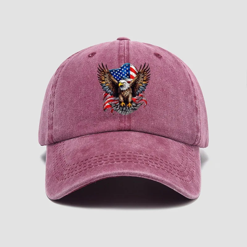 Eagle Flag Printed Baseball Cap For Men And Women