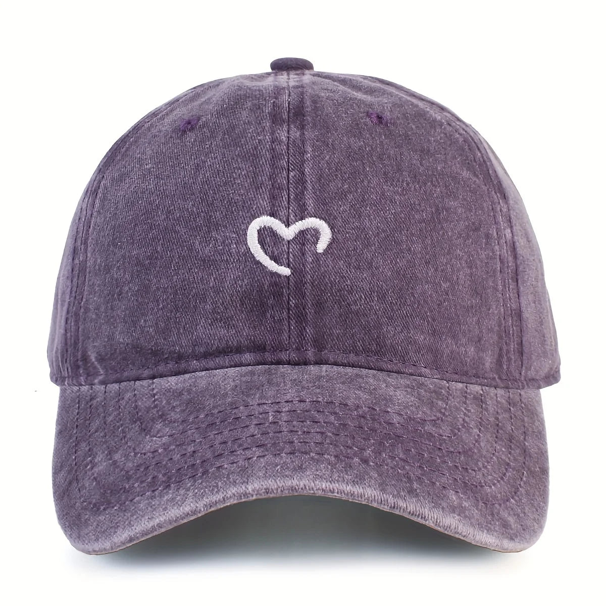 Women's Heart-Shaped Embroidered Baseball Cap