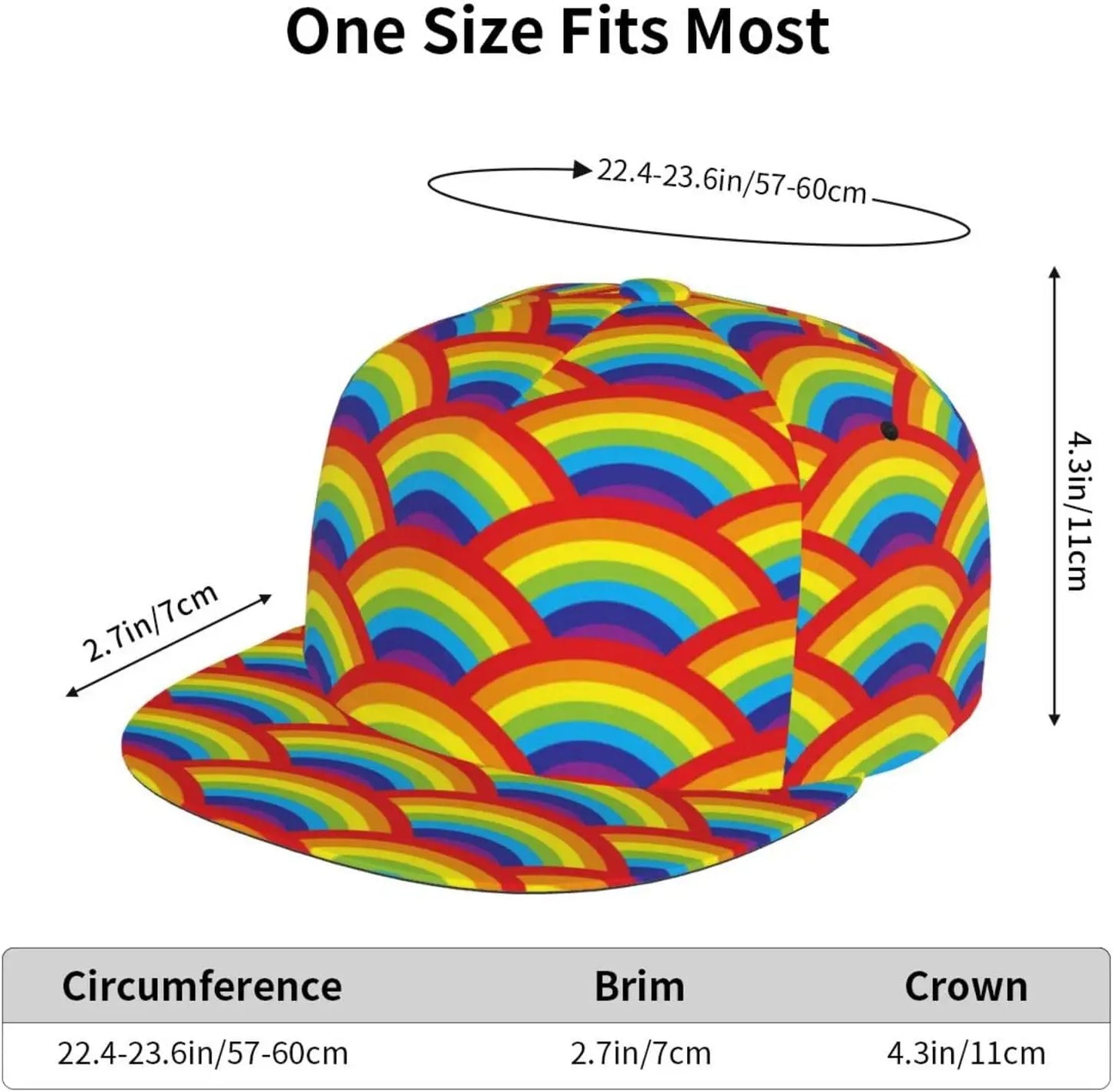 Rainbow LGBT Snapback Hats For Women Men