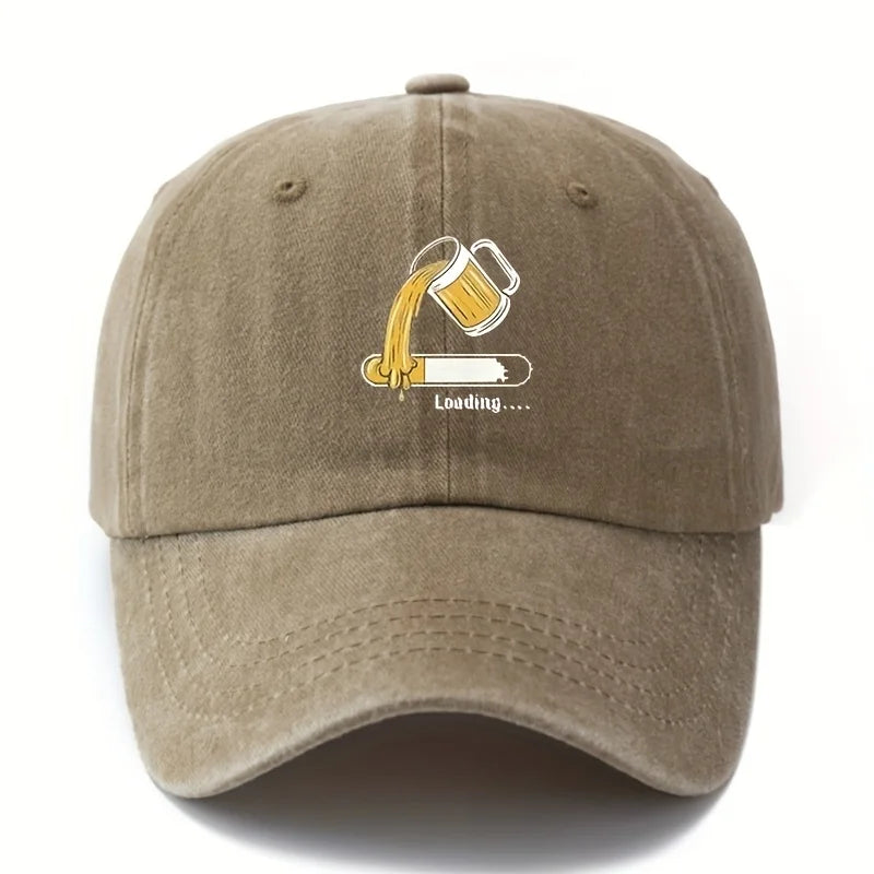 Adjustable Baseball Cap For Women With Fun Beer Print For Daily Leisure