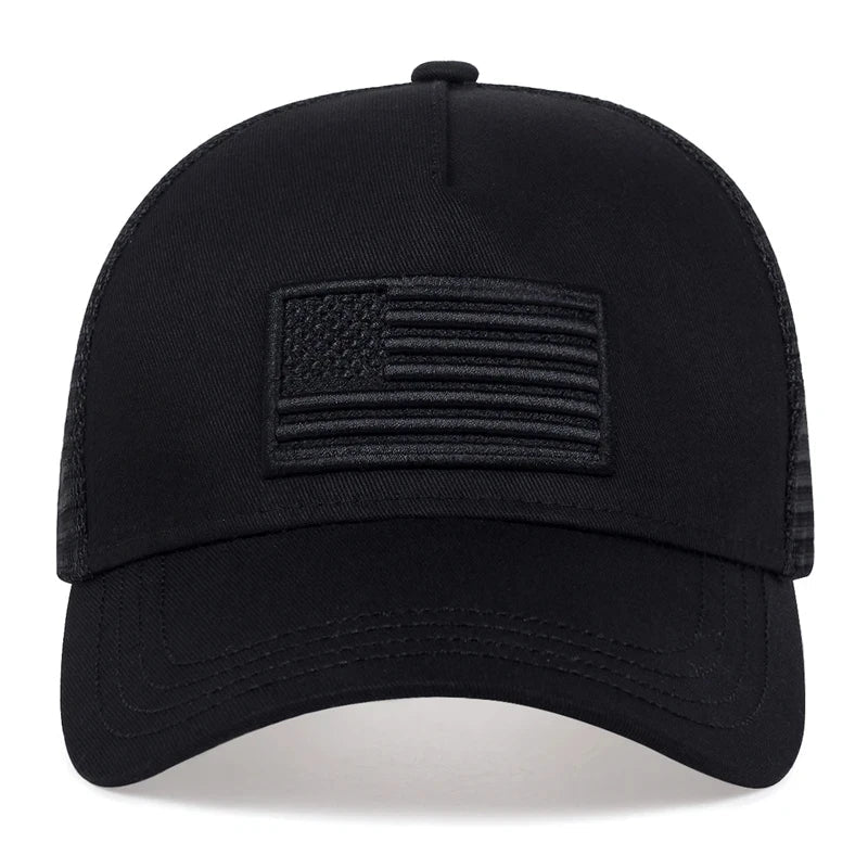 Flag Mesh Baseball Cap Summer Breathable Hat