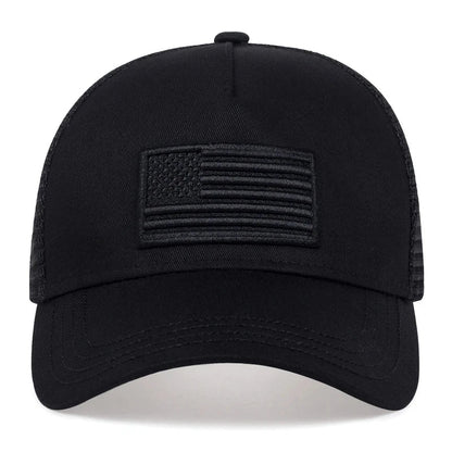 Flag Mesh Baseball Cap Summer Breathable Hat
