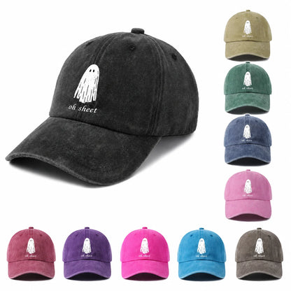 Funny Oh Sheet Ghost Graphic Baseball Cap