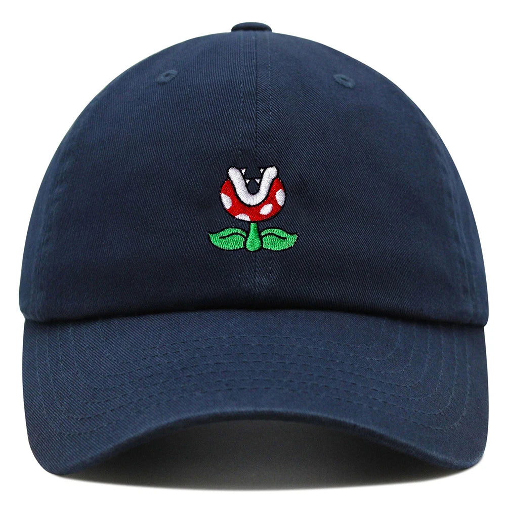 Piranha Plant Dad Hat Embroidered Cartoon Cute Mushroom Baseball Cap
