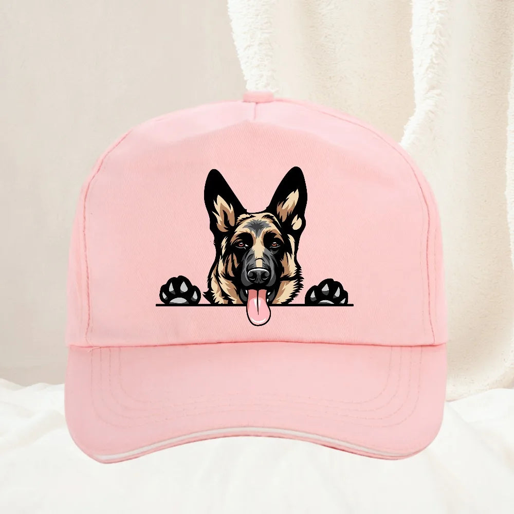 Smiling German Shepherd cartoon Baseball Cap