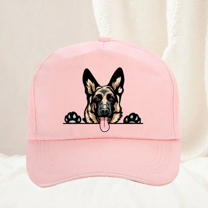 Smiling German Shepherd cartoon Baseball Cap