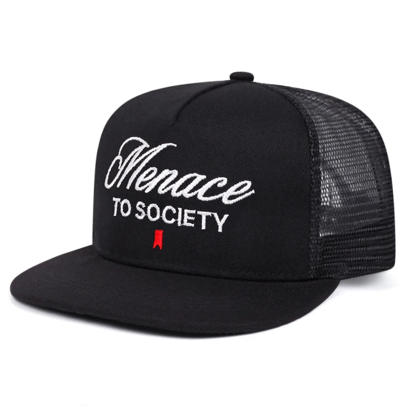 Personalized New Flat Edge Hat letters Creative Embroidered Street HipHop Hat Snapback Caps