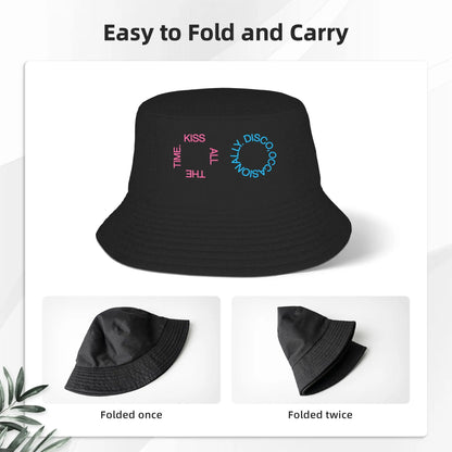 Kiss All The Time  Bucket Hat For Men Women
