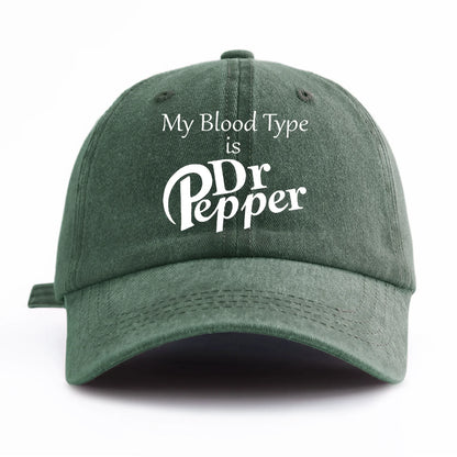 Drpepper Print Washed Baseball Cap For Adults