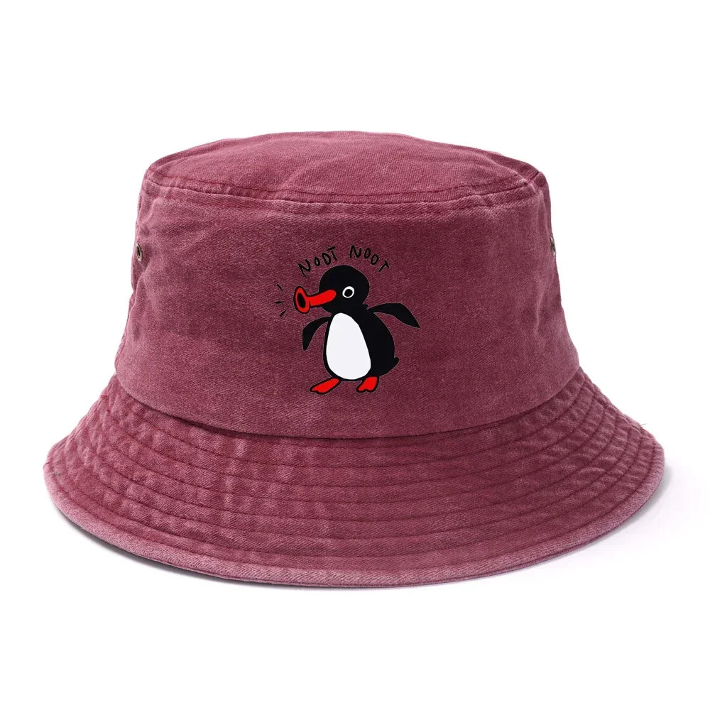 Summer Penguin Bucket Hat Reversible Bob