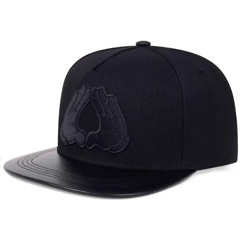 Unisex Hands With Love Embroidery Hip-Hop Hats Spring Autumn Outdoor Snapback Caps