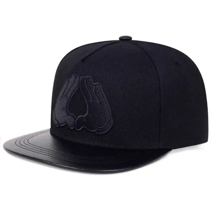 Unisex Hands With Love Embroidery Hip-Hop Hats Spring Autumn Outdoor Snapback Caps