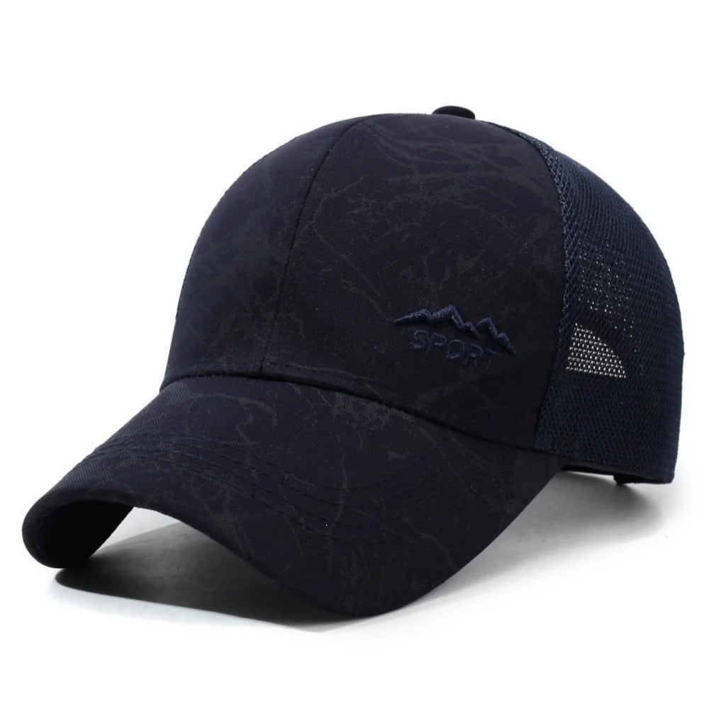 New Style Unisex Marble Print Mesh Baseball Cap