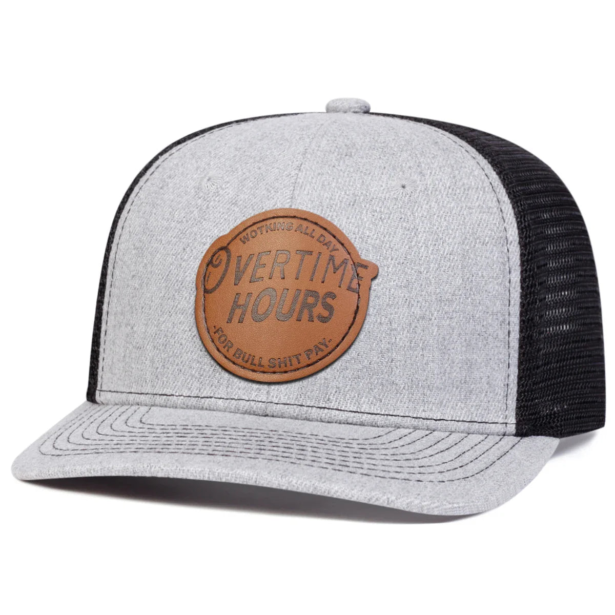 Unisex VERTIME HOURS Leather Label Baseball Net Caps