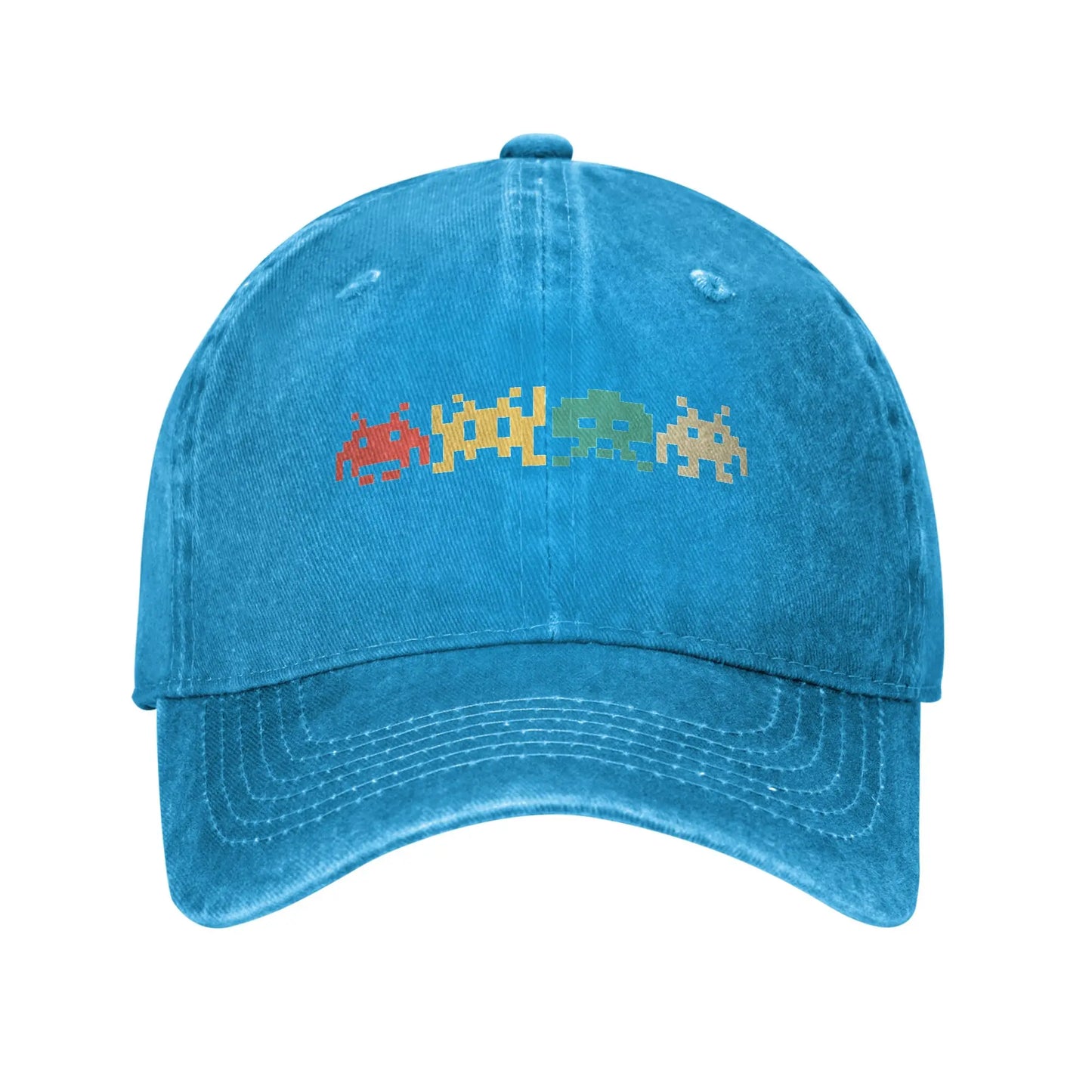 Fashion 80s Video Game Space Invaders Arcade Baseball Cap