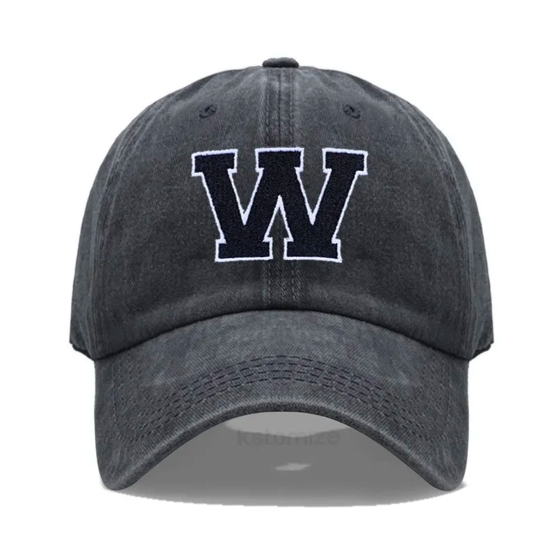 Initial Letter A-Z Embroider Baseball Cap